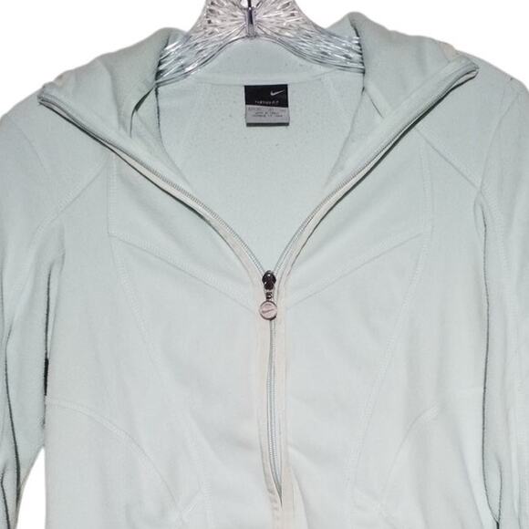 Nike Fleece Zip Jacket Women’s S Blue Long Sleeve Pockets Rear Zip - Picture 2 of 9